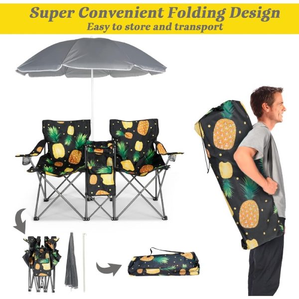 doalbun-pineapple-double-portable-folding-beach-picnic-camping-chair-with-umbrella-4